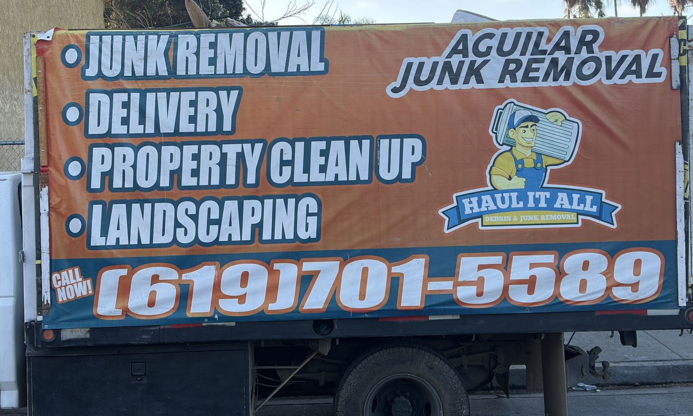 Aguilar Junk Removal truck